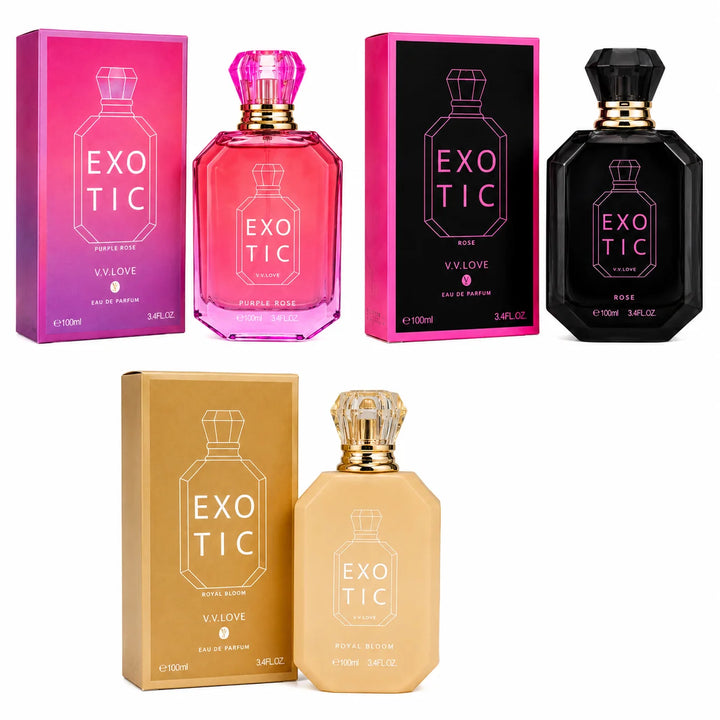 Purple Rose, Rose &amp; Royal Bloom Eau de Parfum Gift Set for Women – 3 Pack 100ml / 3.4 Fl Oz Each Floral Fragrance Perfume Collection