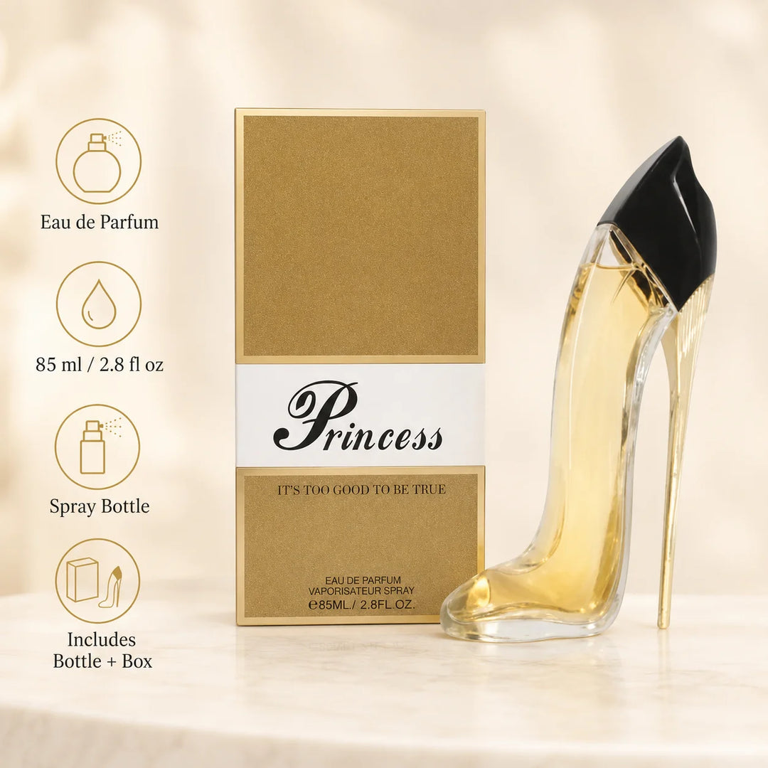 Princess High Heel Gold Eau de Parfum for Women – 2.9 Fl Oz Floral Fragrance