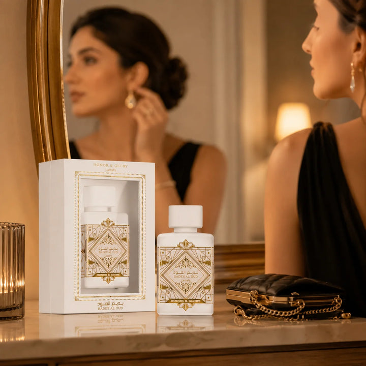 Lattafa Bade’e Al Oud Honor &amp; Glory Eau de Parfum 3.4 Fl Oz (100ml) – Unisex Perfume with Pineapple, Crème Brûlée, Spices, Vanilla &amp; Sandalwood – Warm Gourmand Fragrance