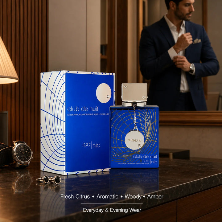 Armaf Club De Nuit Iconic Eau de Parfum for Men, 3.6 Fl Oz (105ml) – Fresh Citrus, Aromatic, Woody &amp; Amber Men’s Fragrance – Long-Lasting EDP Spray for Everyday &amp; Evening Wear