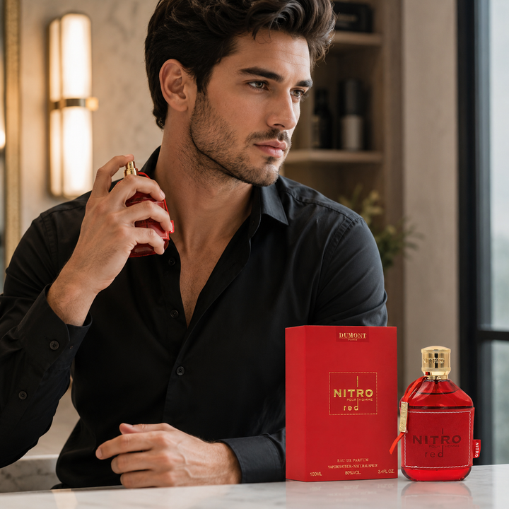 Dumont Nitro Red Pour Homme Eau de Parfum 3.4 Fl Oz (100ml) – Fruity, Citrus, Sweet &amp; Woody Men’s Fragrance – Long-Lasting EDP Natural Spray for Men