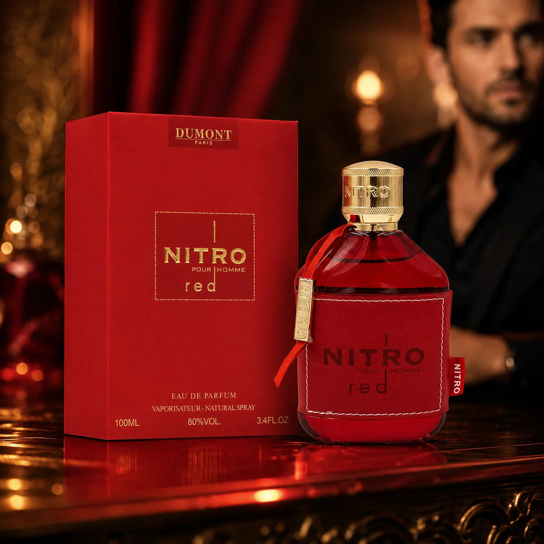 Dumont Nitro Red Pour Homme Eau de Parfum 3.4 Fl Oz (100ml) – Fruity, Citrus, Sweet &amp; Woody Men’s Fragrance – Long-Lasting EDP Natural Spray for Men