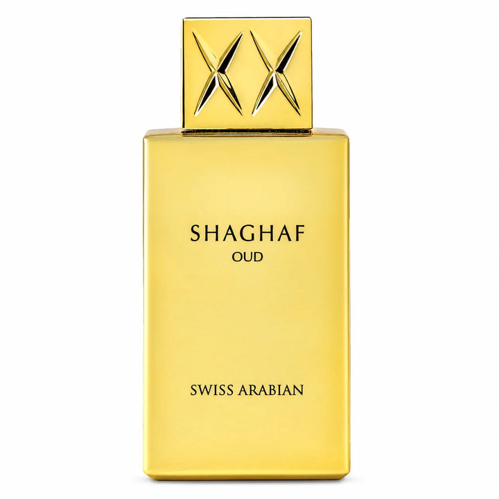 Swiss Arabian Shaghaf Oud Eau de Parfum 2.5 Fl Oz (75ml) – Oud, Saffron, Rose, Praline &amp; Vanilla Fragrance – Warm Oriental Gourmand EDP Spray for Women and Men