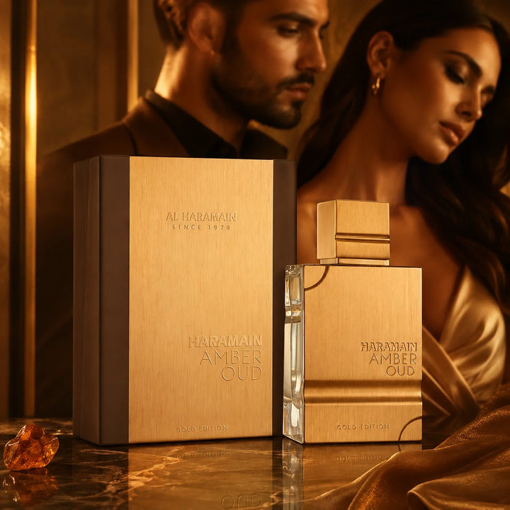 Al Haramain Amber Oud Gold Edition Eau de Parfum Spray – 2.0 oz (60ml) – Sweet Fruity Amber Vanilla Fragrance for Men &amp; Women – Bergamot, Melon, Pineapple, Musk &amp; Woody Notes
