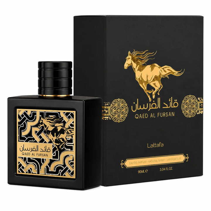 Lattafa Qaed Al Fursan Eau de Parfum 3.04 Fl Oz (90ml) – Aromatic Fruity Woody Fragrance for Men – Pineapple, Saffron, Jasmine, Cedar &amp; Amber Notes