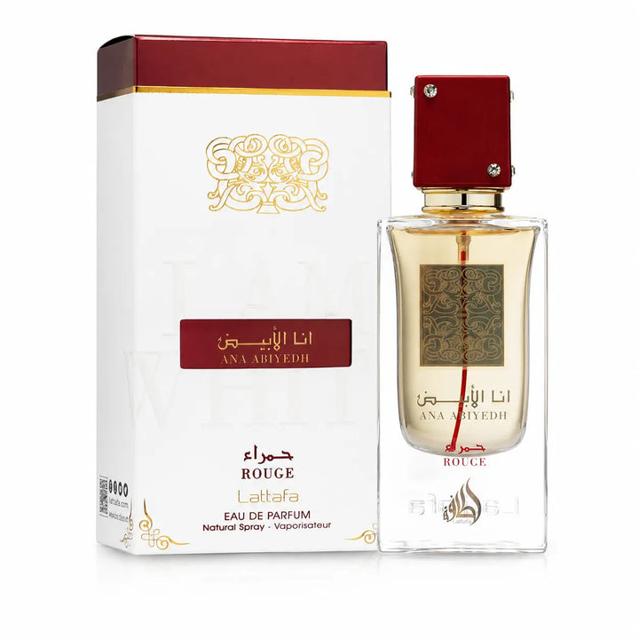 Lattafa Ana Abiyedh Rouge Eau de Parfum 2.0 Fl Oz (60ml) – Unisex Perfume for Men &amp; Women – Warm Amber, Woody &amp; Spicy Fragrance – Long Lasting Arabian EDP Spray