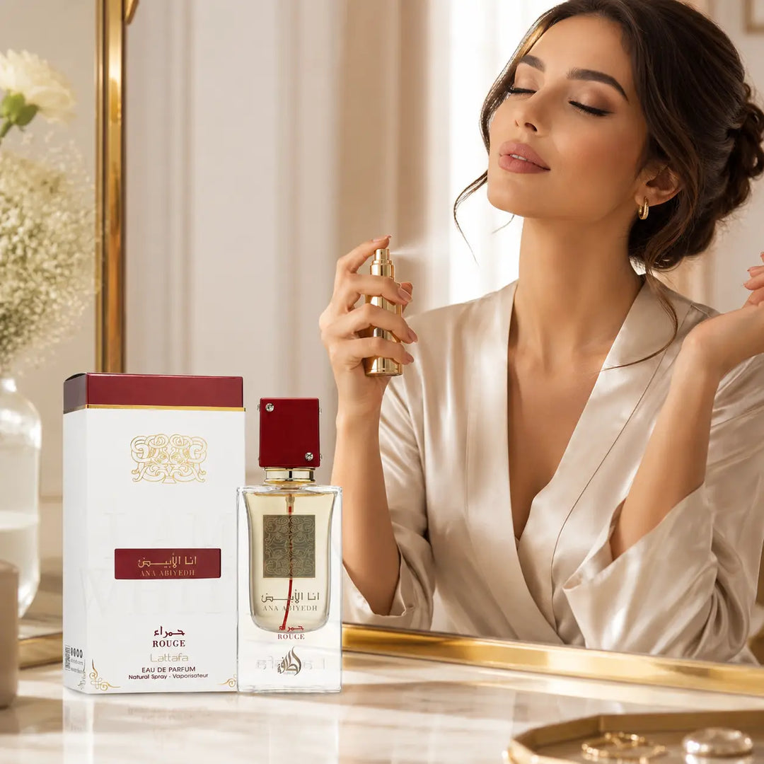 Lattafa Ana Abiyedh Rouge Eau de Parfum 2.0 Fl Oz (60ml) – Unisex Perfume for Men &amp; Women – Warm Amber, Woody &amp; Spicy Fragrance – Long Lasting Arabian EDP Spray