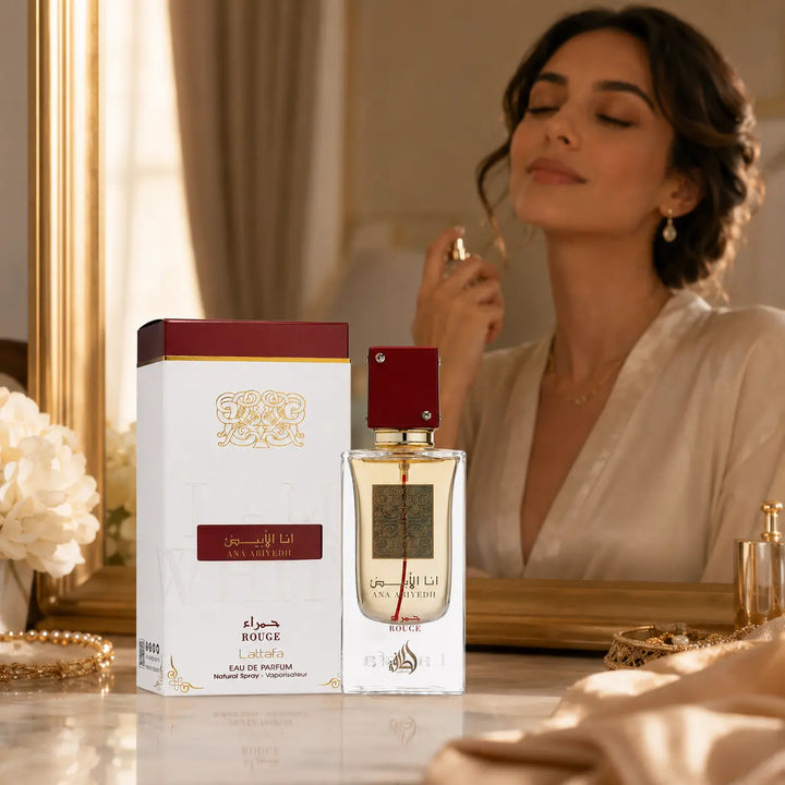 Lattafa Ana Abiyedh Rouge Eau de Parfum 2.0 Fl Oz (60ml) – Unisex Perfume for Men &amp; Women – Warm Amber, Woody &amp; Spicy Fragrance – Long Lasting Arabian EDP Spray
