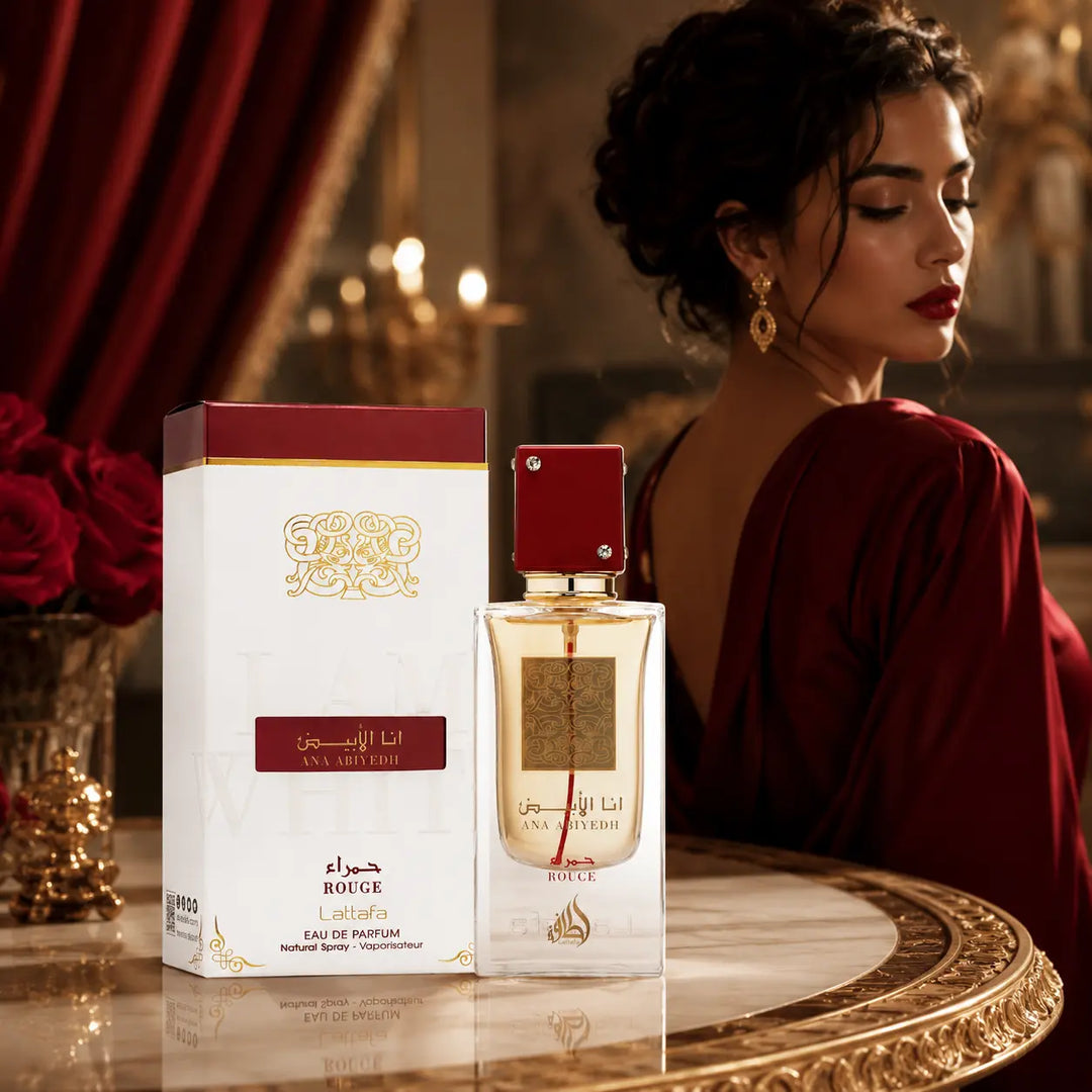Lattafa Ana Abiyedh Rouge Eau de Parfum 2.0 Fl Oz (60ml) – Unisex Perfume for Men &amp; Women – Warm Amber, Woody &amp; Spicy Fragrance – Long Lasting Arabian EDP Spray