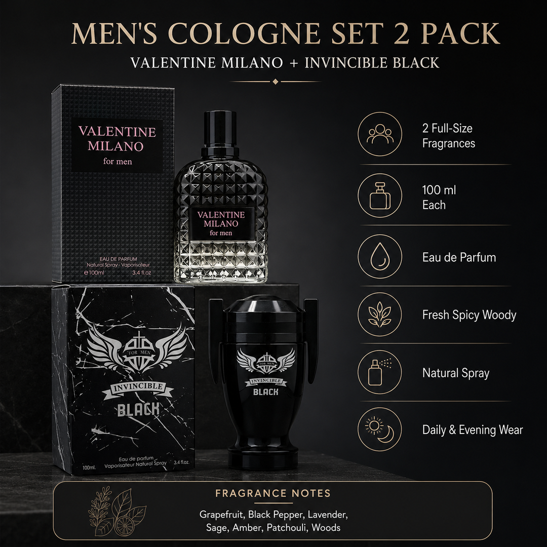Milano Men &amp; Invincible Black 2-Pack 100ml | Men&