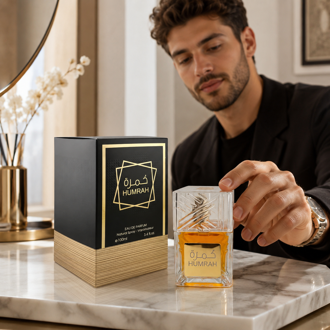 Humrah Eau de Parfum 3.4 oz (100 ml) – Unisex Warm Spicy Gourmand Fragrance – Long Lasting Sweet Woody Perfume with Vanilla, Amber &amp; Spiced Notes – Rich Evening Scent for Men &amp; Women