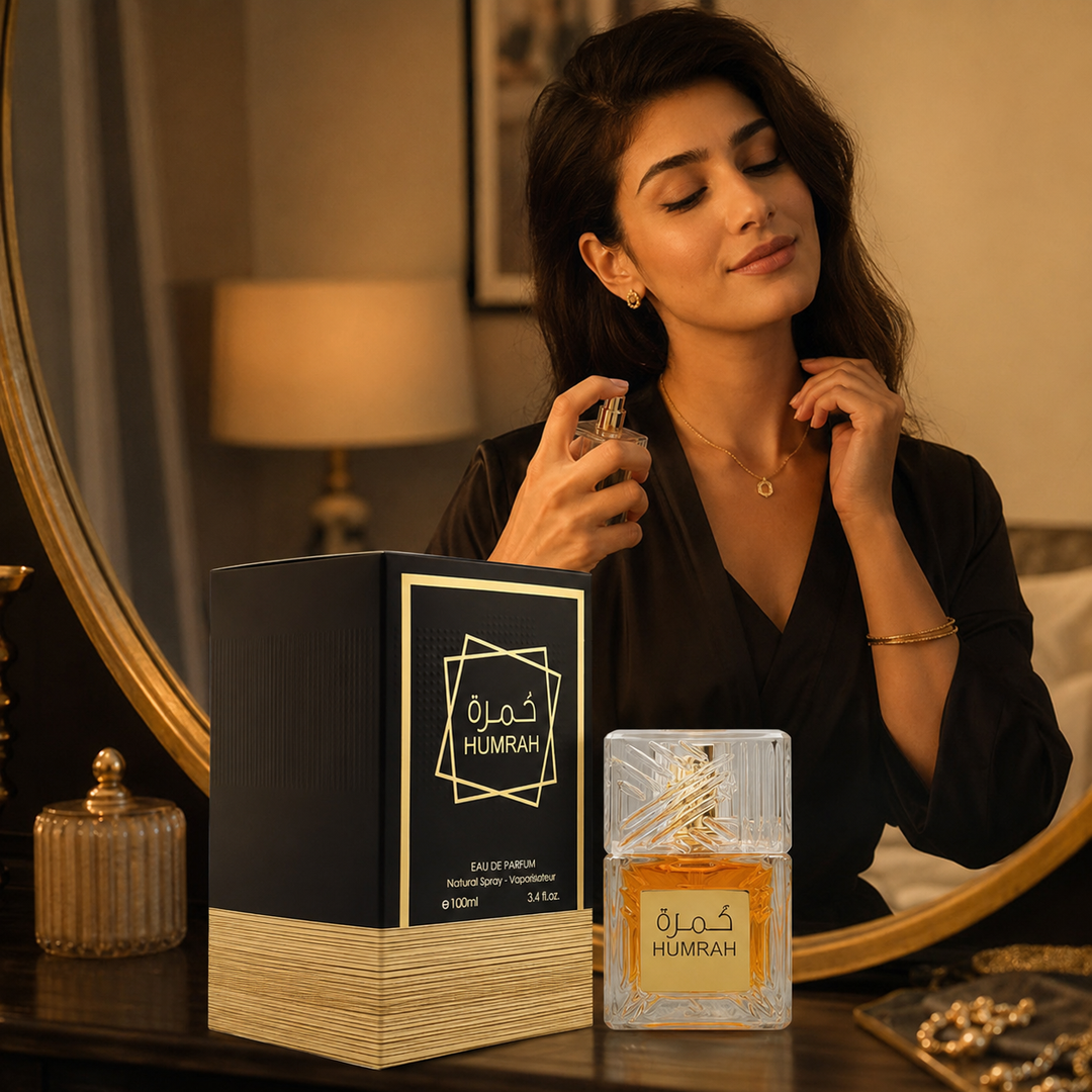 Humrah Eau de Parfum 3.4 oz (100 ml) – Unisex Warm Spicy Gourmand Fragrance – Long Lasting Sweet Woody Perfume with Vanilla, Amber &amp; Spiced Notes – Rich Evening Scent for Men &amp; Women