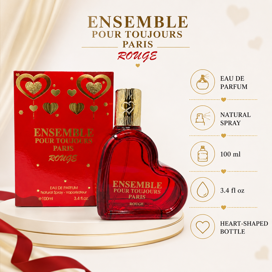 Ensemble Pour Toujours Paris Rouge 3.4 oz EDP | Romantic Heart Scent