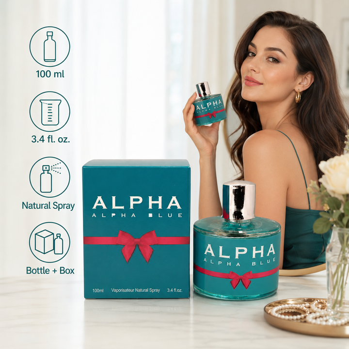 Alpha Blue for Women 3.4 oz EDP | Fresh Floral Fruity Scent
