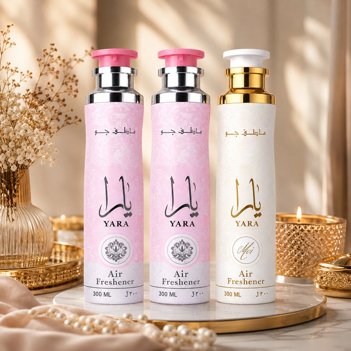 Lattafa Yara Signature Air Freshener Bundle – 3 Premium Room Sprays