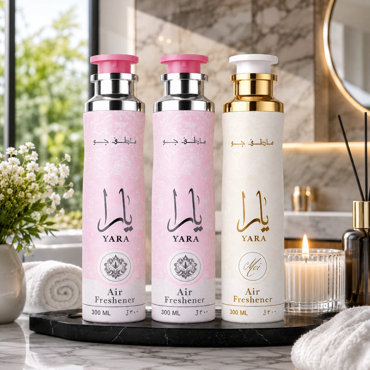 Lattafa Yara Signature Air Freshener Bundle – 3 Premium Room Sprays