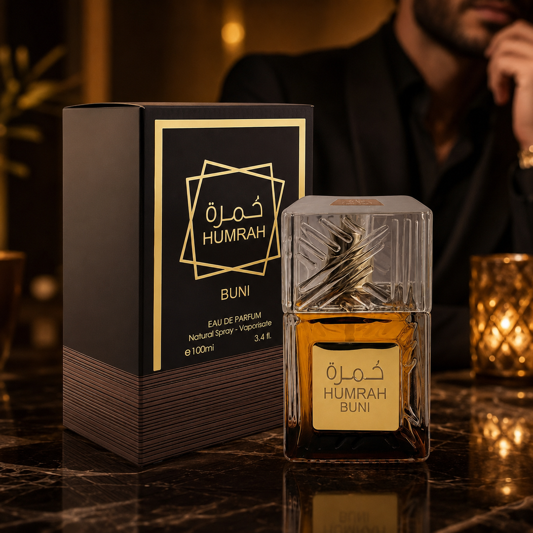 Humrah BUNI Eau de Parfum 3.4 oz (100 ml) – Unisex Warm Spicy Coffee Fragrance – Long Lasting Aromatic Perfume with Woody &amp; Sweet Notes – Bold Evening Scent for Men &amp; Women