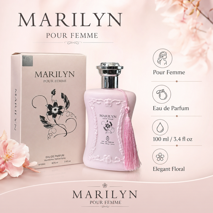 Merilyn Pour Femme 3.4 oz Eau de Parfum for Women | Elegant Floral