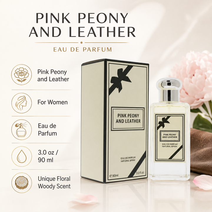 Pink Peony and Leather for Women 3.0 oz EDP | Unique Floral Woody Scent
