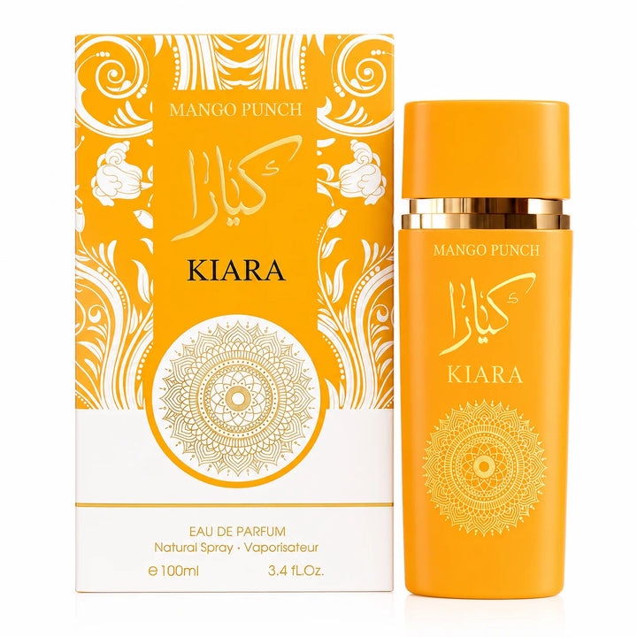 Kiara Mango Punch Eau de Parfum for Women 3.4 Fl Oz (100ml) – Long Lasting Fruity Tropical Floral Perfume – Sweet Mango, Citrus &amp; Musk Luxury Women&