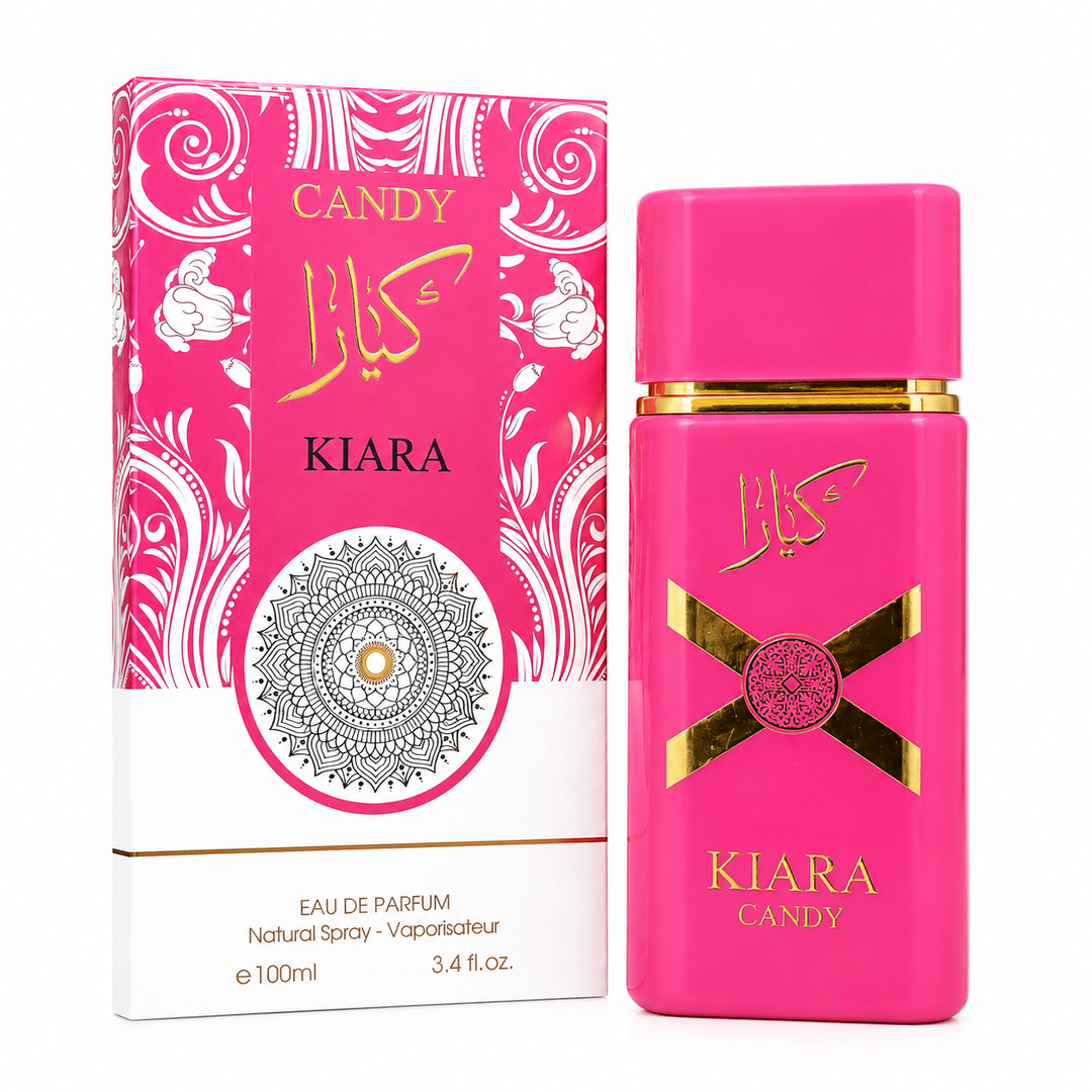 Kiara Candy Eau de Parfum for Women 3.4 Fl Oz (100ml) – Long Lasting Sweet Fruity Floral Perfume – Gourmand Vanilla Candy Fragrance Spray for Women