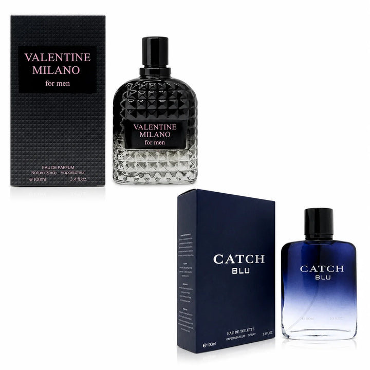 Milano Men &amp; Catch Blu Cologne Gift Set – 2 Piece Long Lasting Men&