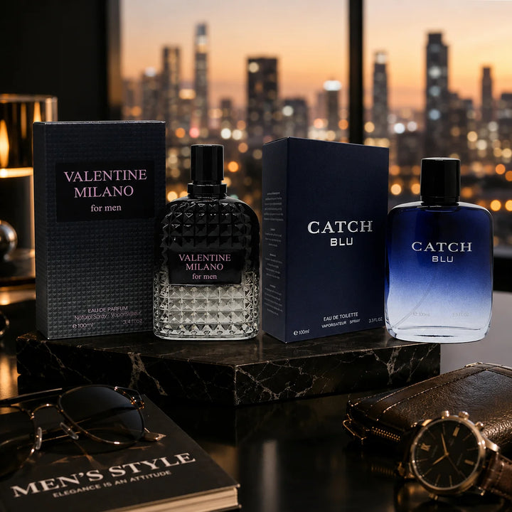 Milano Men &amp; Catch Blu Cologne Gift Set – 2 Piece Long Lasting Men&