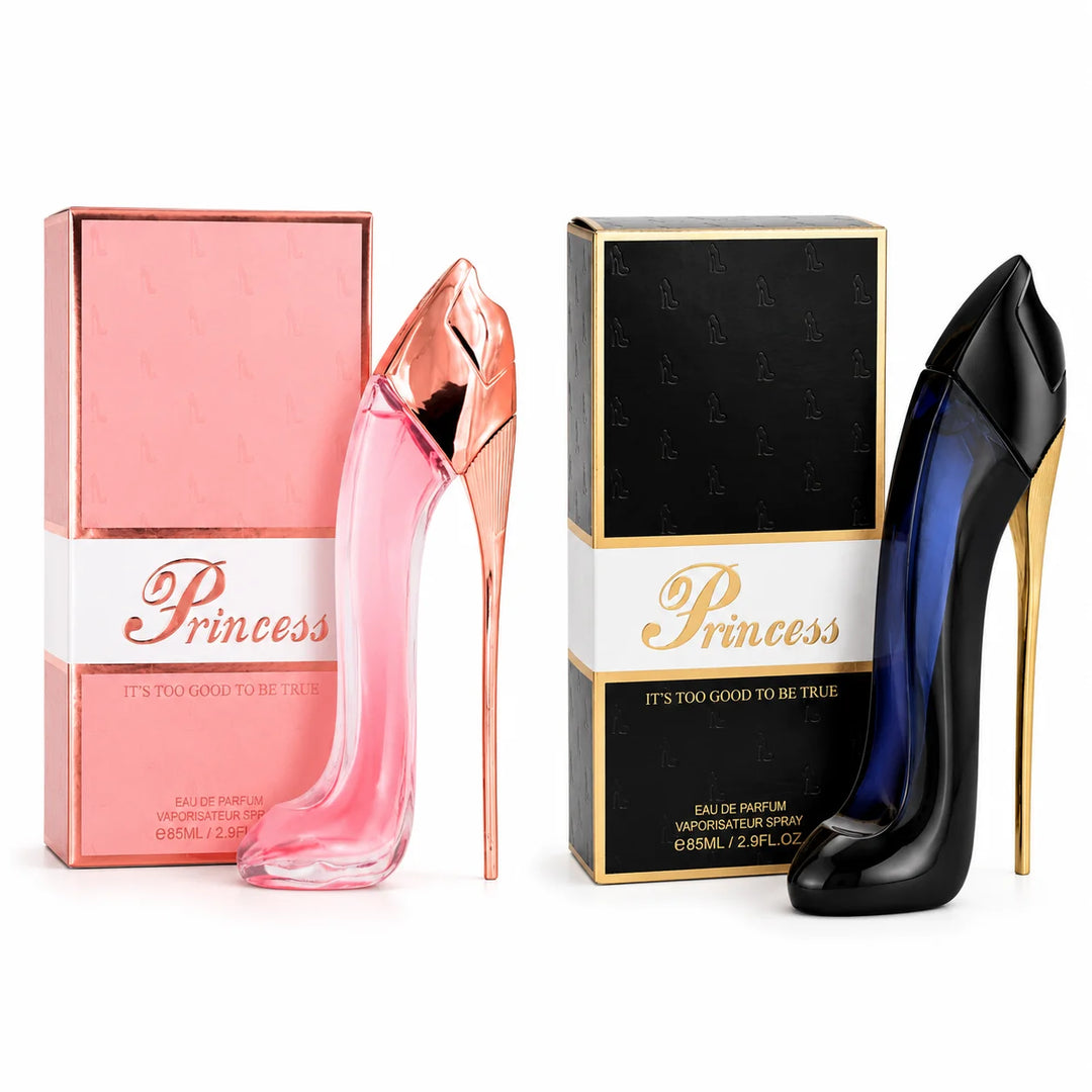 Princess Pink &amp; Black High Heel Perfume Gift Set for Women – 2 Piece Eau de Parfum Bundle, Long Lasting Floral Gourmand &amp; Warm Oriental Fragrance Collection, Luxury Women&
