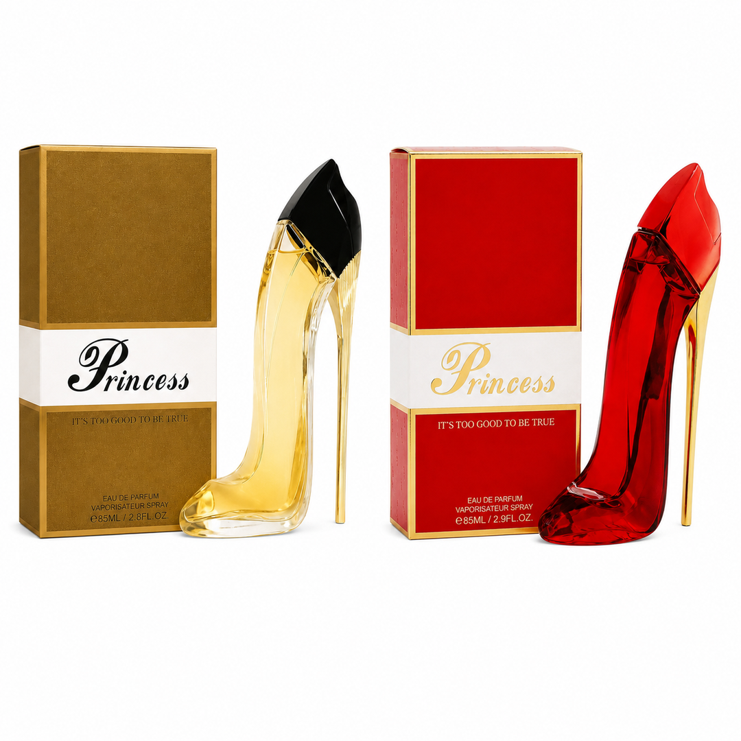 Princess Red &amp; Gold High Heel Perfume Gift Set for Women – 2 Piece Eau de Parfum Bundle, Long Lasting Floral Oriental &amp; Warm Gourmand Fragrance Collection, Luxury Women&