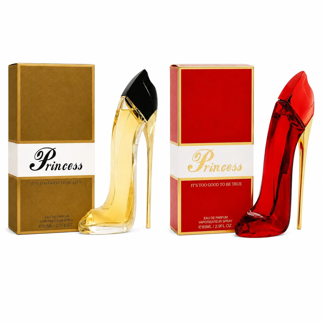 Princess Red &amp; Gold High Heel Perfume Gift Set for Women – 2 Piece Eau de Parfum Bundle, Long Lasting Floral Oriental &amp; Warm Gourmand Fragrance Collection, Luxury Women&