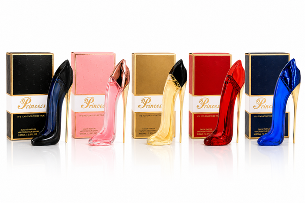 Princess Luxury High Heel Perfume Gift Set for Women – 5 Piece Eau de Parfum Collection, Long Lasting Floral, Fruity, Oriental & Warm Fragrances, Premium Women's Perfume Gift Set