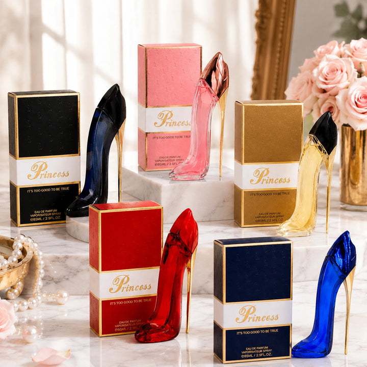 Princess Luxury High Heel Perfume Gift Set for Women – 5 Piece Eau de Parfum Collection, Long Lasting Floral, Fruity, Oriental &amp; Warm Fragrances, Premium Women&