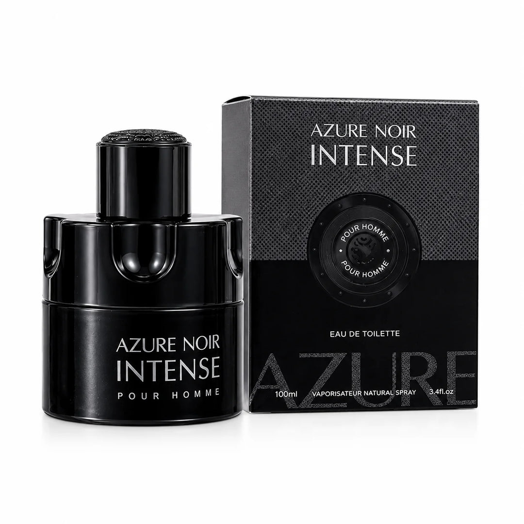 Azure Noir Intense Pour Homme Eau de Toilette for Men 3.4 Fl Oz (100ml) – Long Lasting Woody Spicy Men&