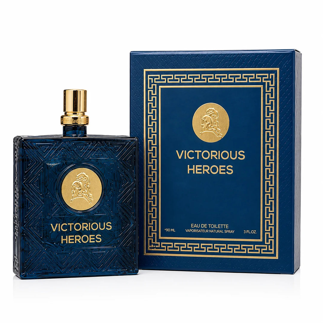 Victorious Heroes Eau de Toilette for Men 3 Fl Oz (90ml) – Long Lasting Fresh Woody Aromatic Men&
