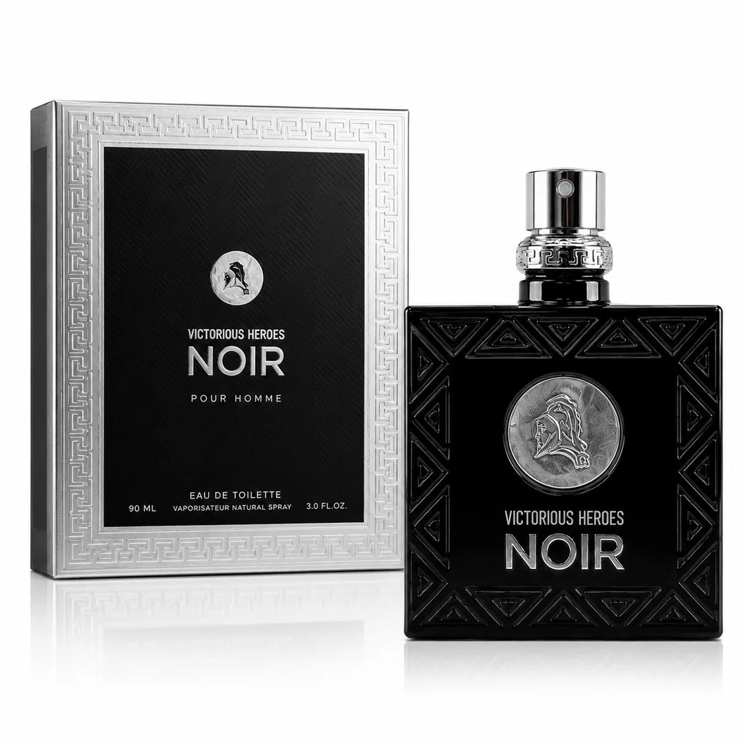 Victorious Heroes Noir Eau de Toilette for Men 3 Fl Oz (90ml) – Long Lasting Woody Aromatic Men&
