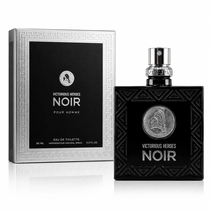 Victorious Heroes Noir Eau de Toilette for Men 3 Fl Oz (90ml) – Long Lasting Woody Aromatic Men&