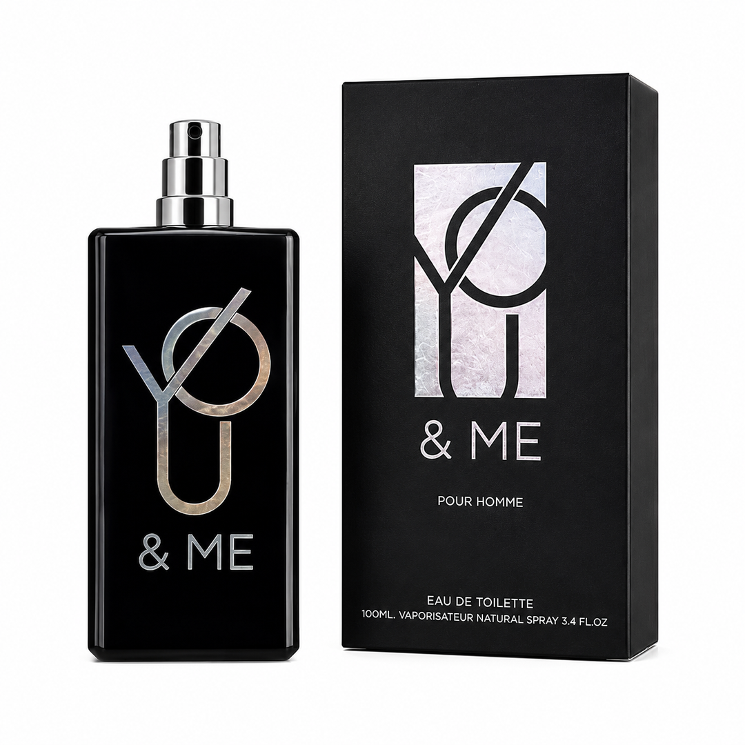 YOU &amp; ME Pour Homme Eau de Toilette for Men 3.4 Fl Oz (100ml) – Long Lasting Fresh Woody Aromatic Cologne with Citrus, Lavender, Amber &amp; Musk – Premium Men&