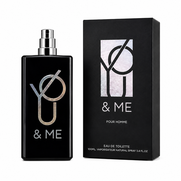 YOU & ME Pour Homme Eau de Toilette for Men 3.4 Fl Oz (100ml) – Long Lasting Fresh Woody Aromatic Cologne with Citrus, Lavender, Amber & Musk – Premium Men's Fragrance Gift