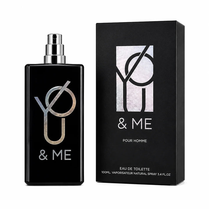 YOU &amp; ME Pour Homme Eau de Toilette for Men 3.4 Fl Oz (100ml) – Long Lasting Fresh Woody Aromatic Cologne with Citrus, Lavender, Amber &amp; Musk – Premium Men&