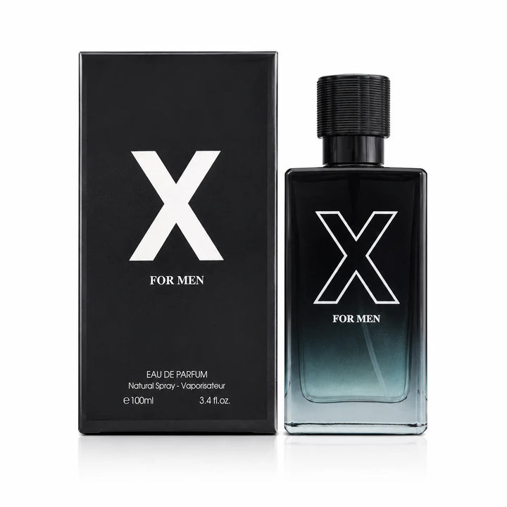 X for Men Eau de Parfum 3.4 Fl Oz (100ml) – Long Lasting Fresh Woody Aromatic Cologne for Men with Citrus, Amber, Musk &amp; Cedar Notes – Premium Masculine Fragrance Gift