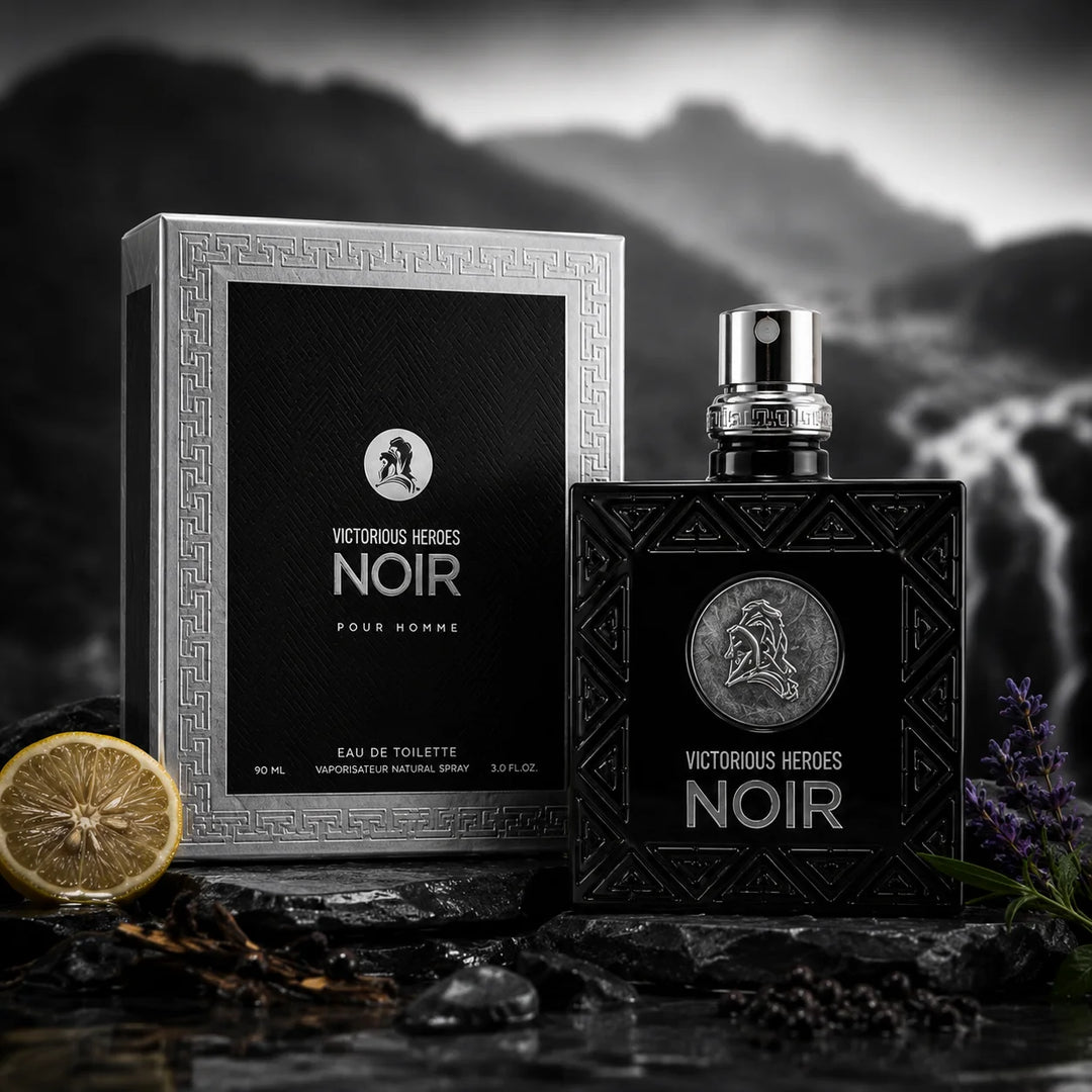 Victorious Heroes Noir Eau de Toilette for Men 3 Fl Oz (90ml) – Long Lasting Woody Aromatic Men&