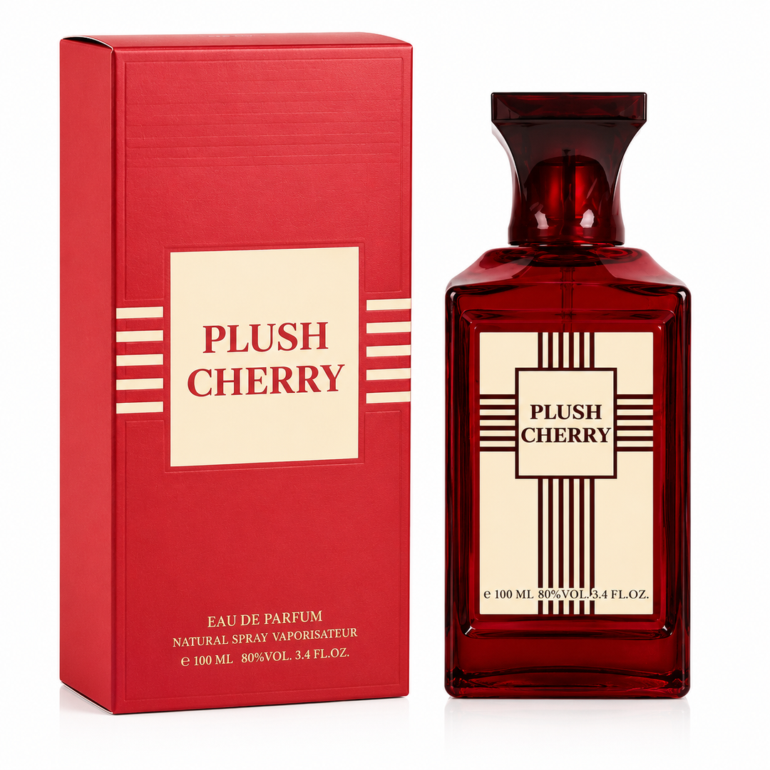 Plush Cherry Eau de Parfum for Women, Sweet Cherry Perfume, Long Lasting Fruity Floral Fragrance, Warm Vanilla &amp; Amber Inspired Scent, Everyday Wear, Date Night Perfume, 3.4 Fl Oz / 100ml
