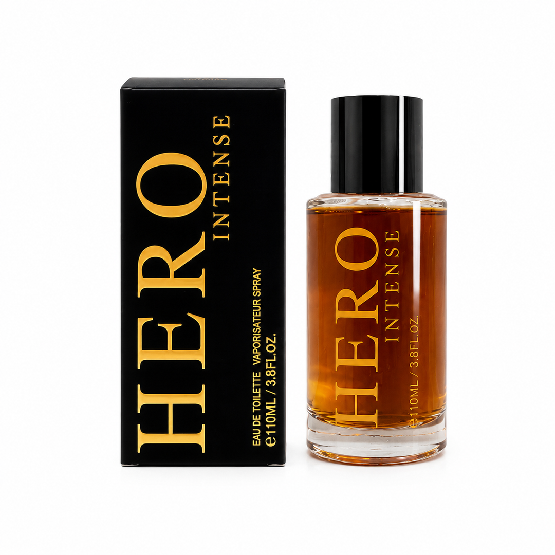 Hero Intense Eau de Toilette for Men 3.8 Fl Oz (110ml) – Long Lasting Masculine Fragrance with Woody, Amber &amp; Warm Spicy Notes – Fresh Everyday Cologne for Men – Premium Men&