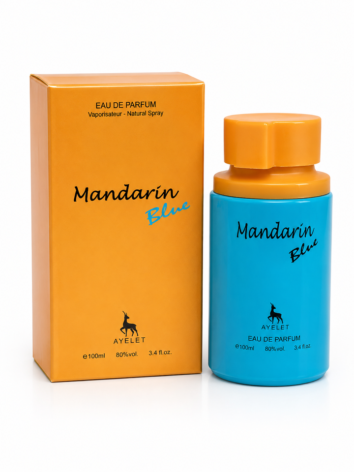 Mandarin Blue Eau de Parfum 3.4 Fl Oz (100ml) – Fresh Citrus Perfume for Women &amp; Men – Long Lasting Fruity Aromatic Fragrance with Mandarin Orange, Fresh Notes &amp; Soft Musk – Everyday Signature Scent