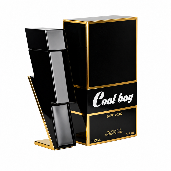 Cool Boy Eau de Toilette for Men, 3.4 Fl Oz (100ml) Long Lasting Fresh Woody Cologne for Men – Masculine Aromatic Fragrance with Citrus, Spice &amp; Warm Woods – Everyday Signature Scent