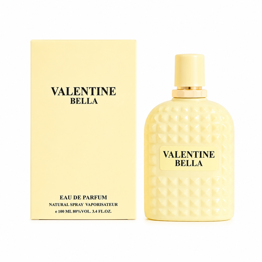 Valentine Bella Eau de Parfum for Women, 3.4 Fl Oz (100ml) Long Lasting Floral Vanilla Perfume – Sweet Feminine Fragrance with Fruity, Floral &amp; Warm Musk Notes – Elegant Everyday Perfume for Women