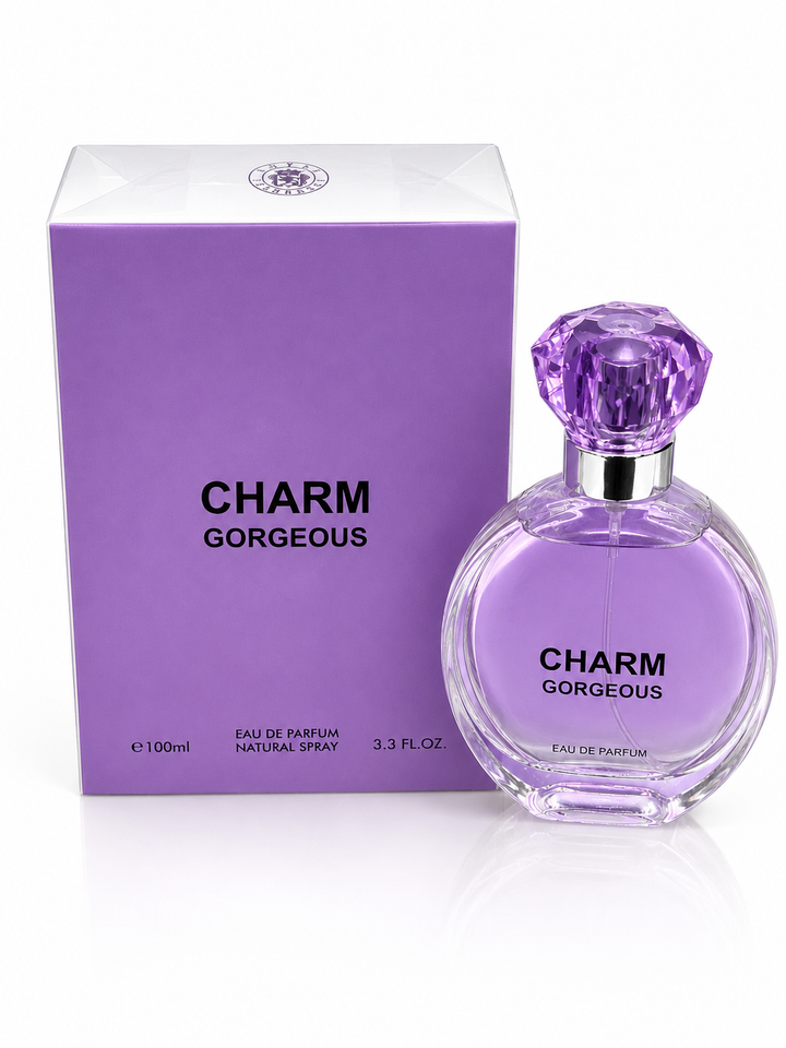 Charm Gorgeous Eau de Parfum for Women 3.3 Fl Oz (100ml) – Long Lasting Floral Fruity Perfume for Women – Sweet Feminine Fragrance with Floral, Vanilla &amp; Musk Notes – Everyday Signature Scent Gift for Women