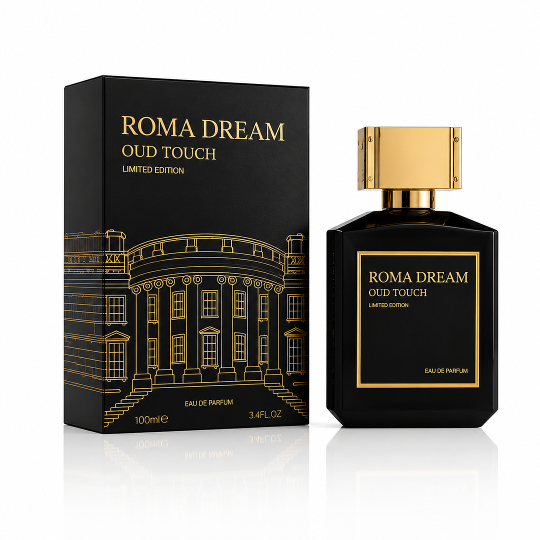 Roma Dream Oud Touch Limited Edition Eau de Parfum 3.4 Fl Oz (100ml) – Luxury Oud Perfume with Woody, Amber &amp; Spicy Notes – Long Lasting Unisex Fragrance for Men and Women