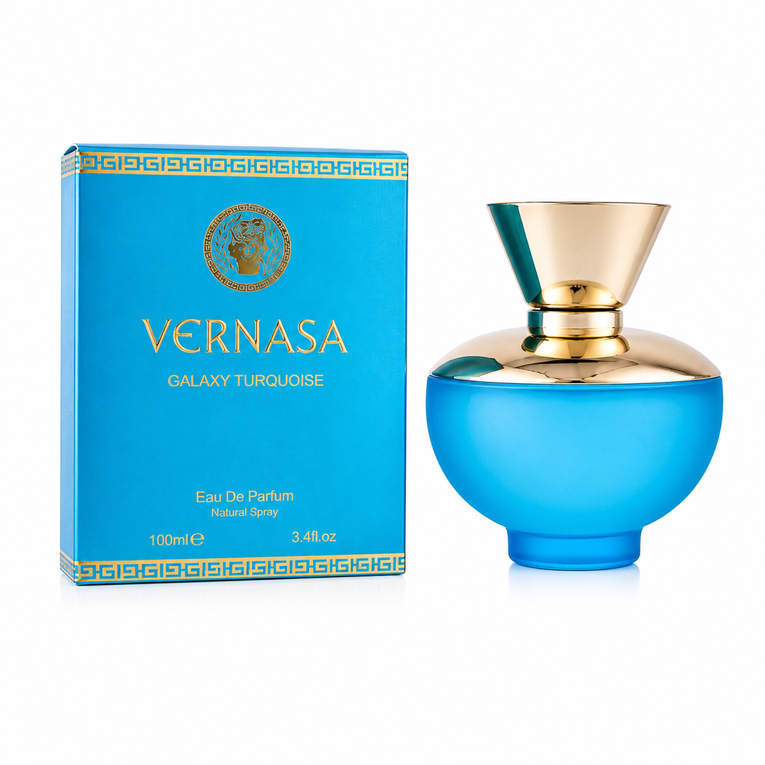Vernasa Galaxy Turquoise Eau de Parfum for Women 3.4 Fl Oz (100ml) – Long Lasting Fresh Floral Fruity Perfume – Elegant Everyday Fragrance Spray for Women