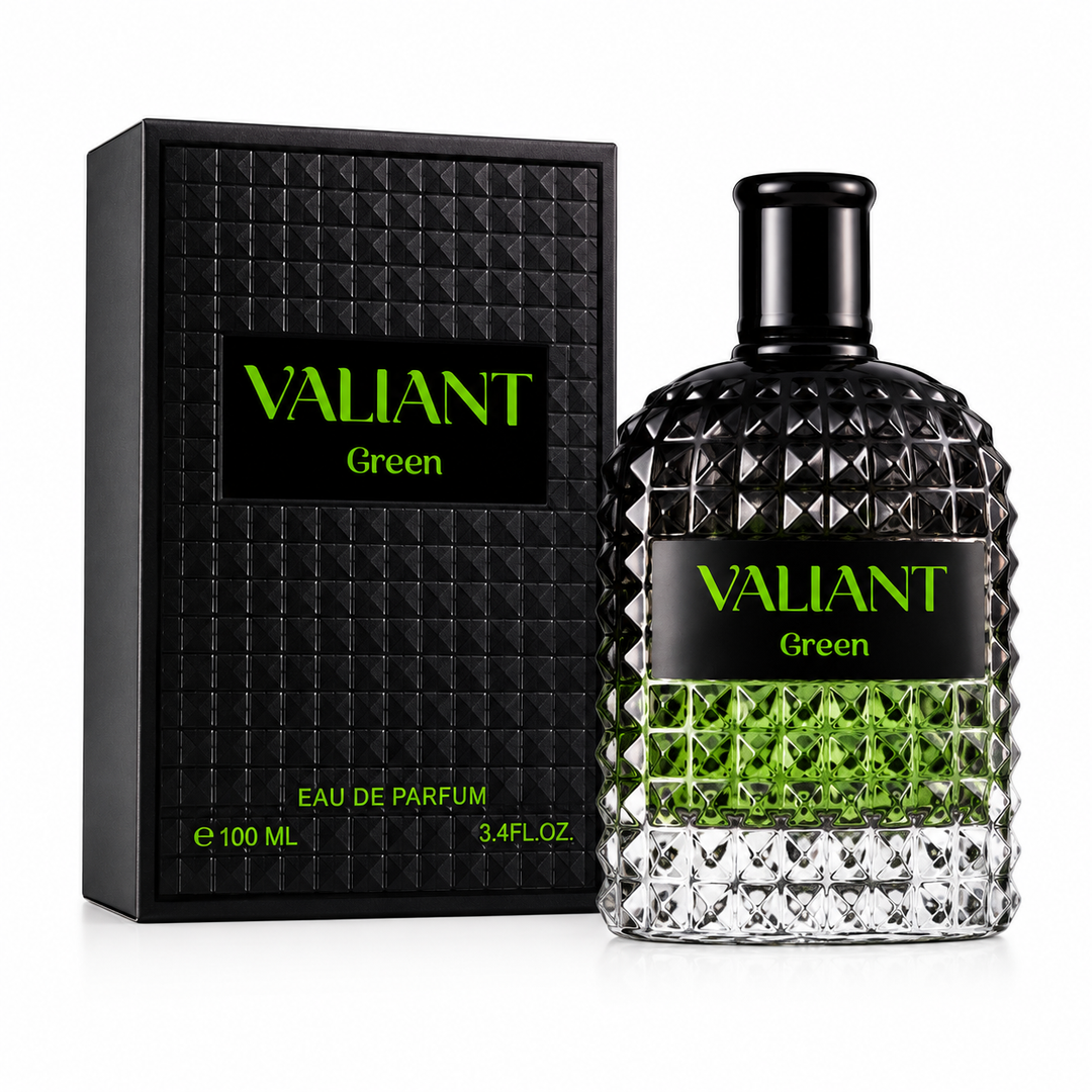 Valiant Green Eau de Parfum for Men 3.4 Fl Oz (100ml) – Long Lasting Fresh Woody Aromatic Cologne Spray – Masculine Day &amp; Night Fragrance for Men